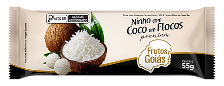 Picolé Ninho com Coco em Flocos